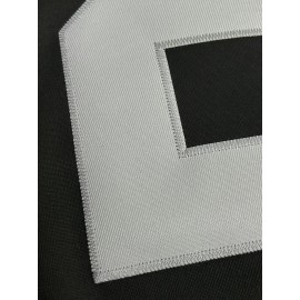 Men'S Black # 98 Breathable Rugby Shirt, Sports V-Neck Short Sleeved Training Shirt, Classic Embroidered American Football Shirt