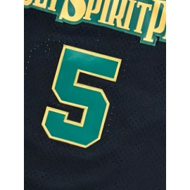 Men'S American Basketball Shirt # 5-5 Black Basketball Shirt S-XXXL