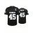 Men's Size 45 Black Breathable V-Neck American Football Jersey - Embroidered
