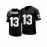 Men'S #13 Black Rugby Jersey - 100% Polyester V-Neck Short Sleeve Sportswear T-Shirt with Stitching for American Football, Casual Wear, and Training, Training Jersey | Sporty Vneck | Detailing