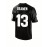 Men'S #13 Black Rugby Jersey - 100% Polyester V-Neck Short Sleeve Sportswear T-Shirt with Stitching for American Football, Casual Wear, and Training, Training Jersey | Sporty Vneck | Detailing