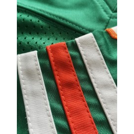 Men's #5 Retro College Football Jersey - Teal Green V-Neck Loose Fit Sweatshirt for Sports, Parties & Casual Wear | All-Season Machine Washable Vintage-Inspired American Football Apparel