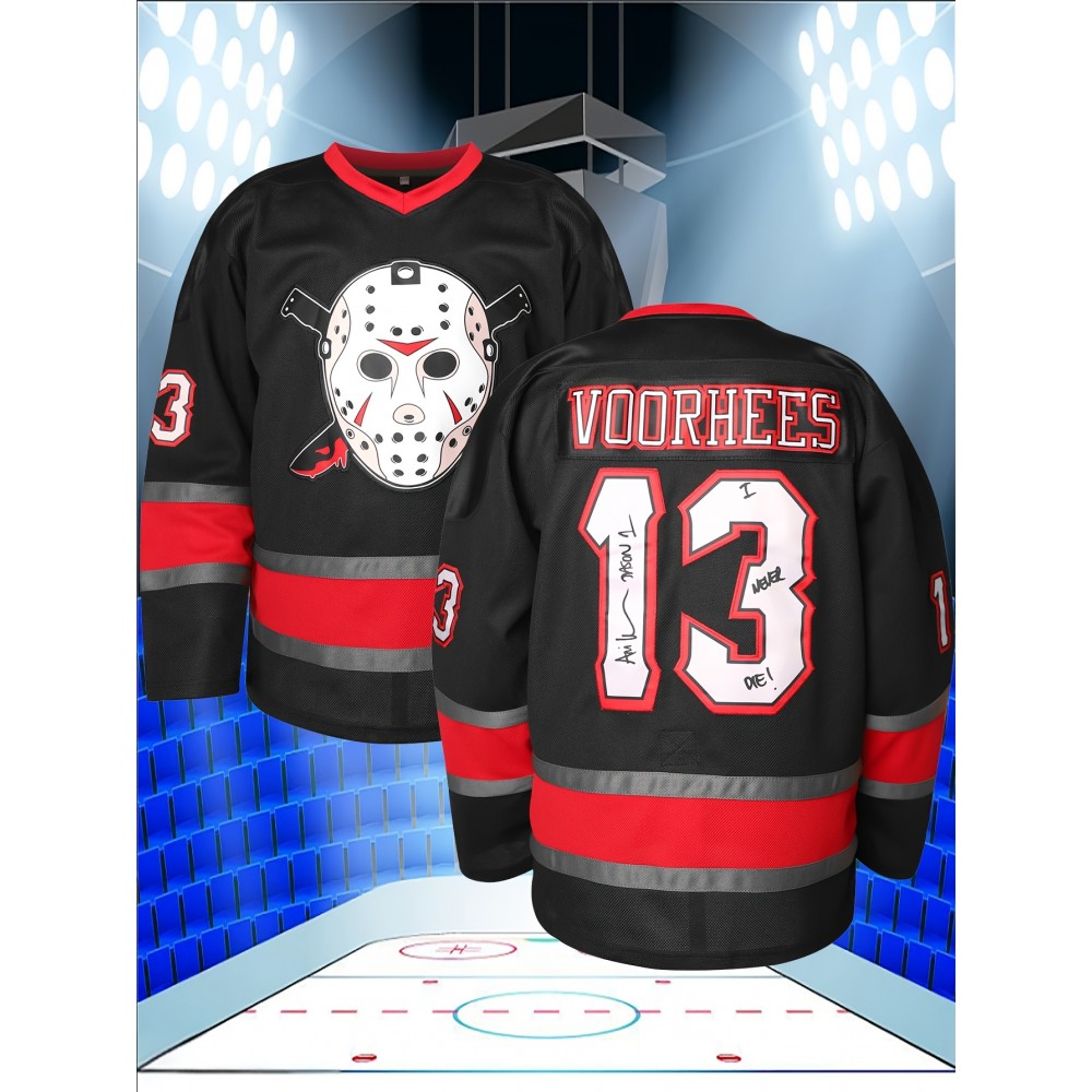 Men'S Ice Hockey Uniform Size 13 Black Embroidered Sports Casual Signature Style