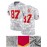 Men's #87 Retro Grey Sports Jersey - Breathable Polyester V-Neck Loose Fit T-Shirt with Camouflage Pattern All-Season Top for Football,, Parties, Streetwear | Machine Washable, Unisex Design for Men & Couples, Sports T Shirt, Party Attire, Detailing