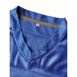 7 Men'S Rugby Jersey Blue Sports Training Competition S-3XL