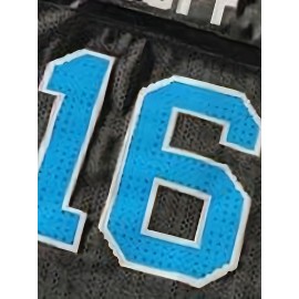 Men's #16 Black American Football Jersey - Breathable & Embroidered V-Neck, Loose Fit Polyester Sports Top for Team Training & Casual Wear, Football Gear