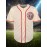 Men's #43 Beige Polyester Baseball Jersey, V-Neck, Button-Up, Ideal for Games & Training, Spring/Summer/Fall, Sizes S-3XL, Outdoor Activities Shirt | Casual Baseball Shirt | Durable Polyester