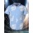Men'S Sky Blue Leaf Baseball Flower Shirt Suitable For Beach Vacation, Halloween, Christmas S-3XL