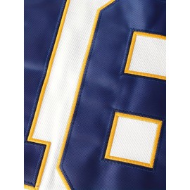 16 Men'S Ice Hockey Shirt White Sports Training Jersey Comfortable And Casual S-3XL