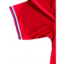 Stitched #3 Red Baseball Jersey Embroidery V Neck Short Sleeve Baseball Shirt, Breathable Button-Up Sports Uniform For Training Competition Party