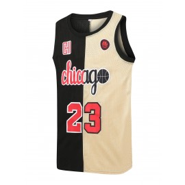 90s Representative Works, 23# Men'S Basketball Jersey, Embroidered Crewneck Breathable Race Training Uniform Jersey