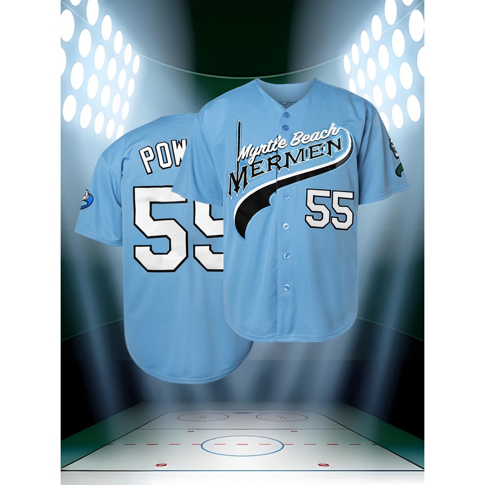 Men's #55 Blue Baseball Jersey - Embroidered V-Neck, Retro Mets Design with 