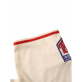 Stitched 43 Beige Baseball Jersey Embroidery V Neck Short Sleeve Baseball Shirt, Breathable Button-Up Sports Uniform For Training Competition Party