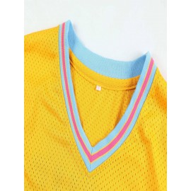 Retro Series Men'S Baseball Jersey Button-up Shirt Short Sleeve Hip Hop Sports Uniform