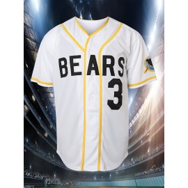 Boys' Baseball Jersey 3 Sports Training Jersey White Breathable Comfortable Casual Shirt S-XL